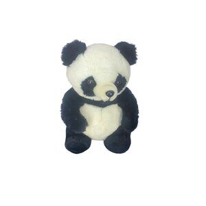 Jerry Elsner 10‎ Inch Stuffed Plush Panda Bear Black And White